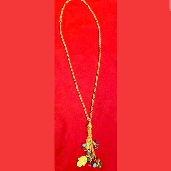 VTG GOLD TONE CHAIN WITH Multiple CHARMS - Picture 2 of 2